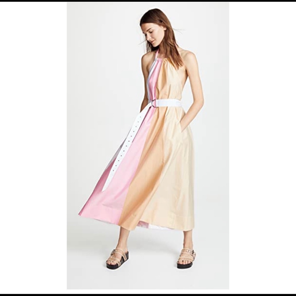 Tibi Halter Dress, chocolate brown, SZ: XS